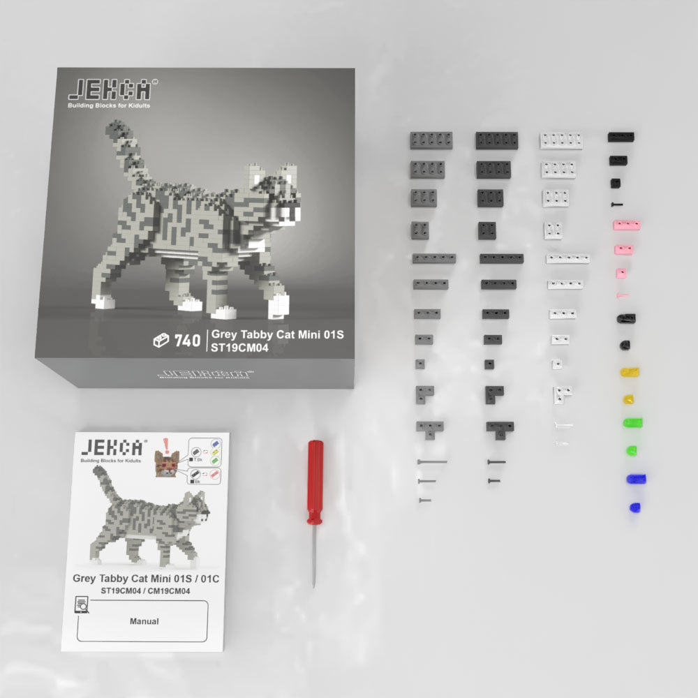 Grey Tabby Cat Mini 01